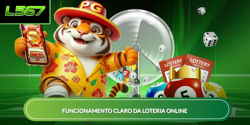 Funcionamento claro da Loteria online 