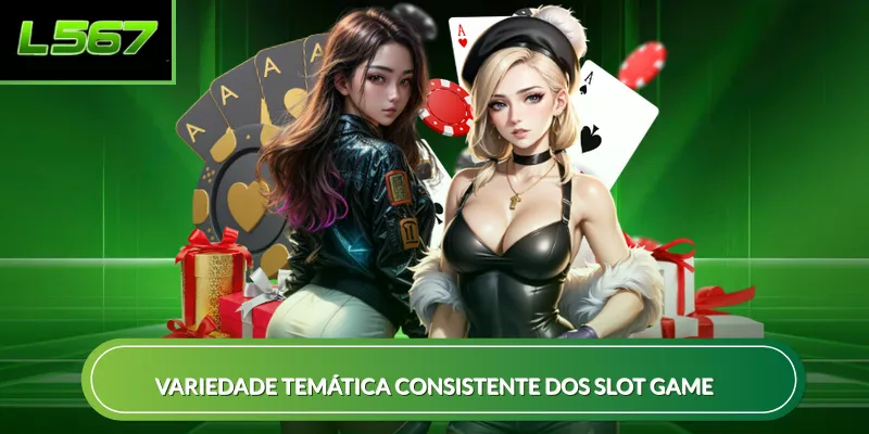 Variedade temática consistente dos Slot game